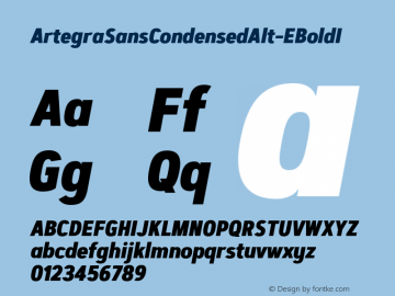 ArtegraSansCondensedAlt-EBoldI