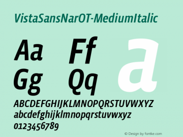 VistaSansNarOT-MediumItalic