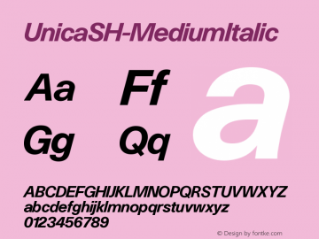 UnicaSH-MediumItalic