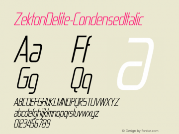 ZektonDelite-CondensedItalic