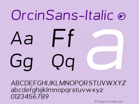 OrcinSans-Italic