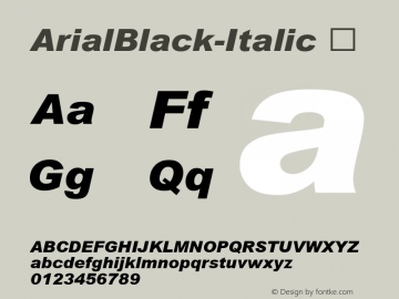 ArialBlack-Italic