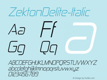 ZektonDelite-Italic