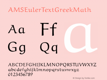 AMSEulerTextGreekMath