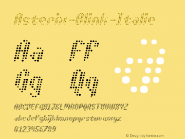 Asterix Italic-Normal-Font Family Search-Fontke.com