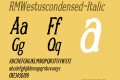 RMWestuscondensed-Italic