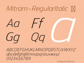 Mitram-RegularItalic