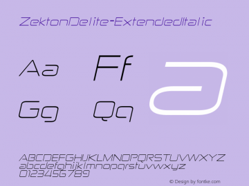 ZektonDelite-ExtendedItalic