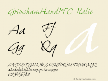 GrimshawHandITC-Italic