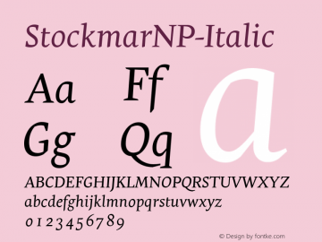 StockmarNP-Italic