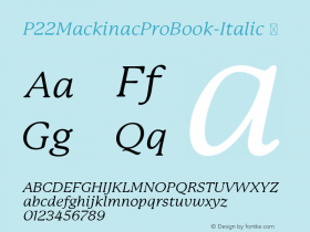P22MackinacProBook-Italic