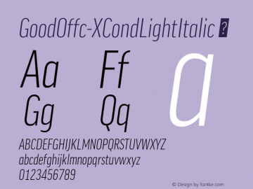 GoodOffc-XCondLightItalic