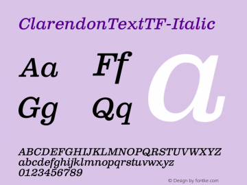 ClarendonTextTF-Italic