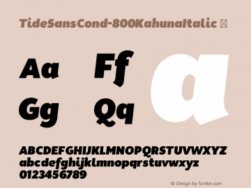 TideSansCond-800KahunaItalic