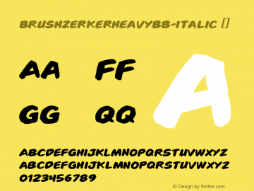 BrushzerkerHeavyBB-Italic