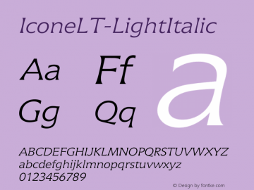 IconeLT-LightItalic