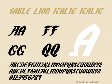 Sable Lion Italic