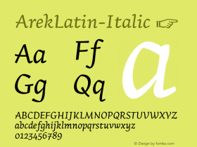 ArekLatin-Italic