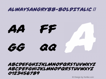 AlwaysAngryBB-BoldItalic