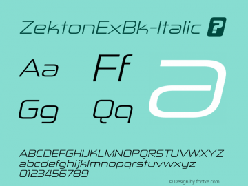 ZektonExBk-Italic