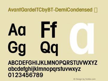 Avant Garde Demi Condensed BT-Font Family Search-Fontke.com