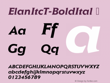 ElanItcT-BoldItal