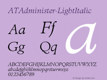 ATAdminister-LightItalic