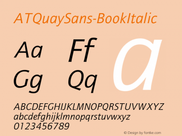 ATQuaySans-BookItalic