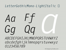 LetterGothicMono-LightItalic