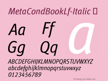 MetaCondBookLf-Italic