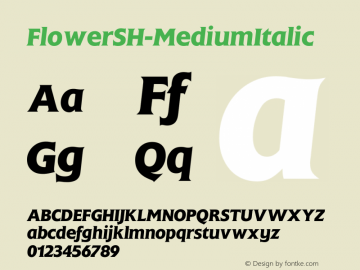 FlowerSH-MediumItalic