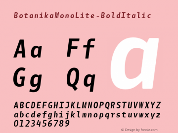 BotanikaMonoLite-BoldItalic