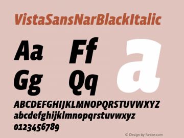 VistaSansNarBlackItalic