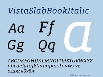 VistaSlabBookItalic