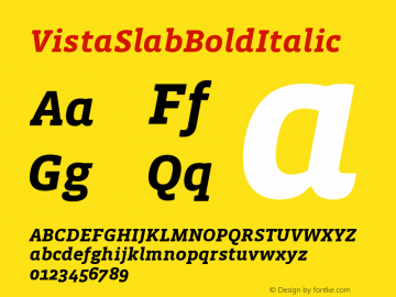 VistaSlabBoldItalic