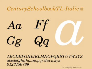 CenturySchoolbookTL-Italic