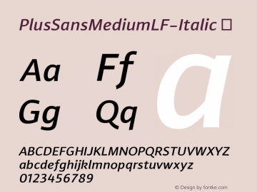 PlusSansMediumLF-Italic