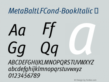 MetaBaltLFCond-BookItalic