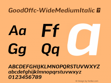 GoodOffc-WideMediumItalic