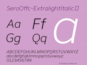 SeroOffc-ExtralightItalic