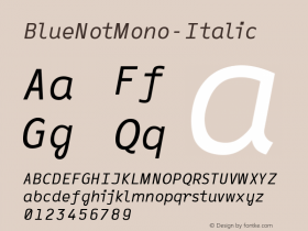 BlueNotMono-Italic