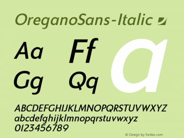 OreganoSans-Italic