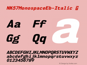 NK57MonospaceEb-Italic