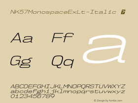 NK57MonospaceExLt-Italic