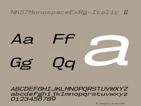 NK57MonospaceExRg-Italic