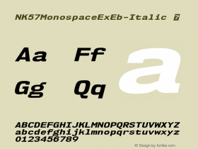 NK57MonospaceExEb-Italic