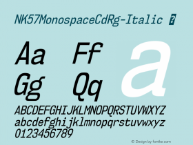 NK57MonospaceCdRg-Italic