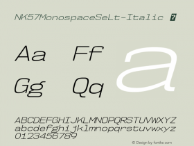 NK57MonospaceSeLt-Italic