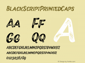 BlackScriptPrintedCaps