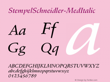 StempelSchneidler-MedItalic